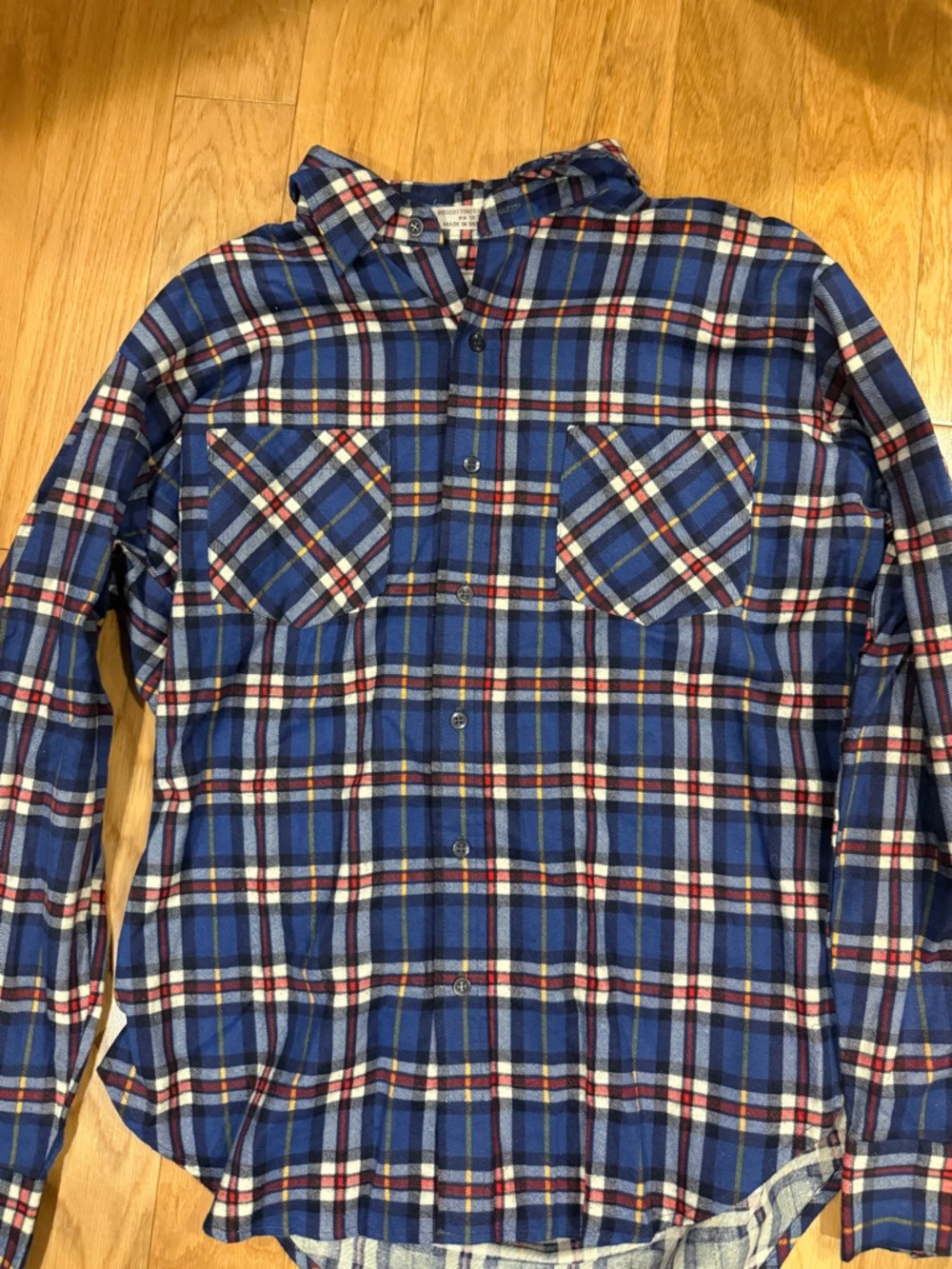 Vintage Timber Run Blue Plaid Button-Up
